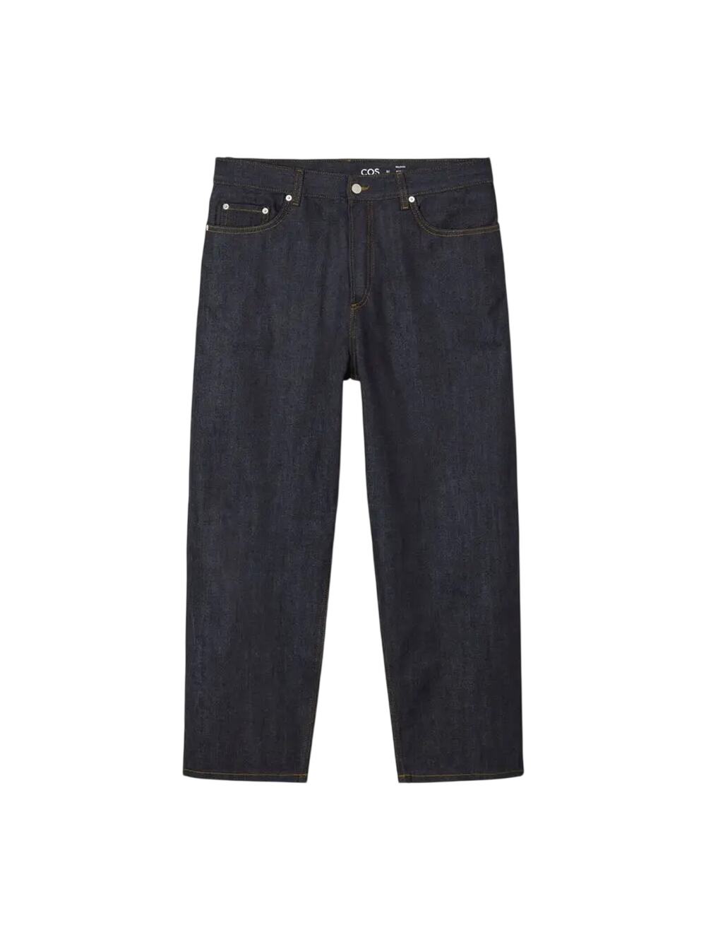 Cos Wide Leg Black Rider Selvedge Denim Jeans Size 28